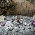 Vintage Silver Adjustable Leaf Ring