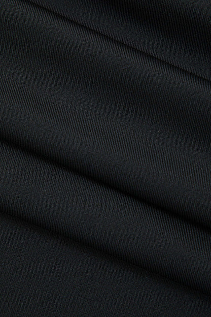 Color French Ruffle Hem Ruched Tube Maxi Dress