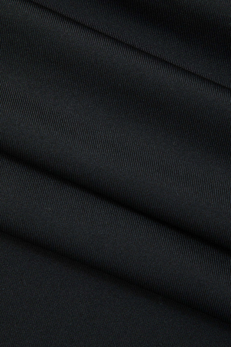 Color French Ruffle Hem Ruched Tube Maxi Dress