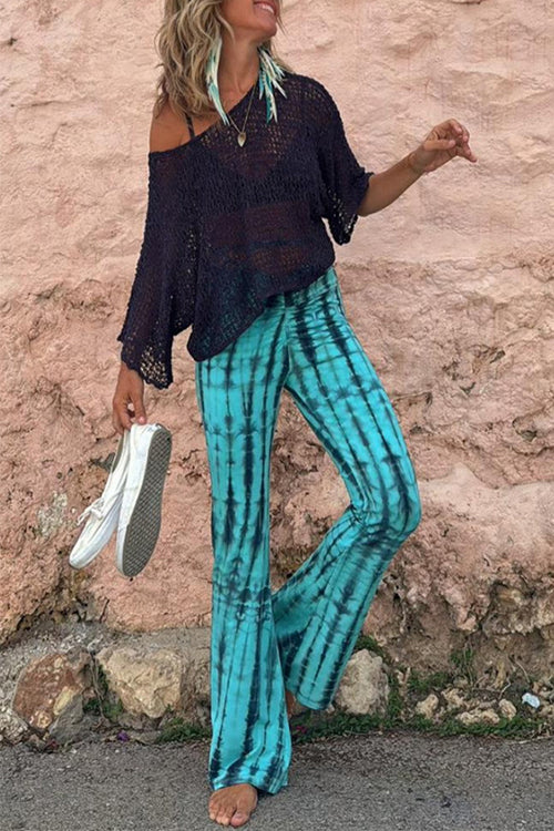 High Waist Tie Dye Bell Bottoms Tie Dye Pants