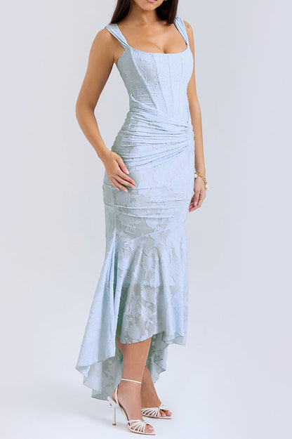 Cesca Retro Cream White Maxi Dress