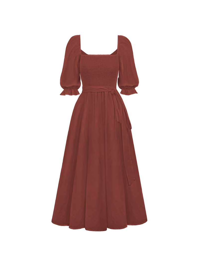 Sunset Sands Two Way Wearable Midi Dress - Brick