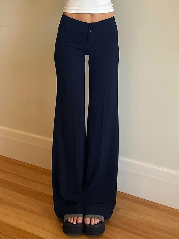 High Rise Flared Straight Leg Pants