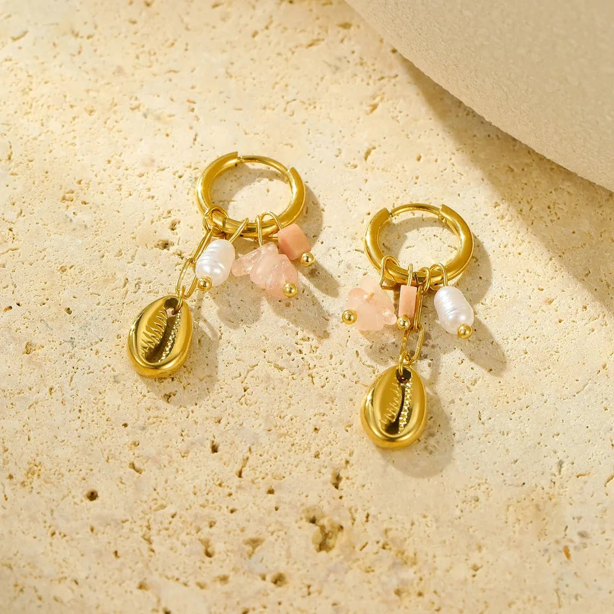 Bohemian Shell Pearl Earrings