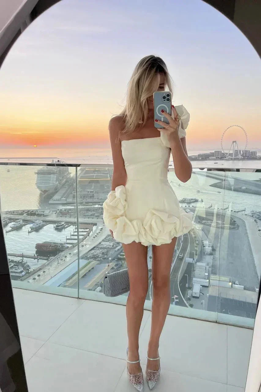 Luna - Flower Mini Dress