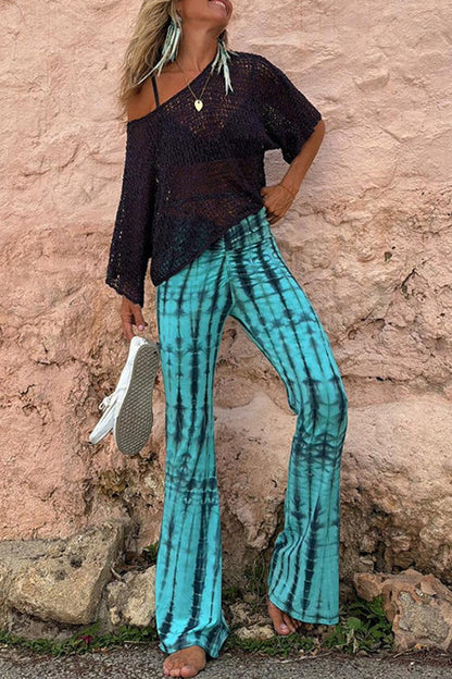 High Waist Tie Dye Bell Bottoms Tie Dye Pants
