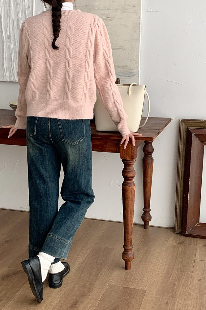 Sparkle Bow Detail Ribbed Cardigan