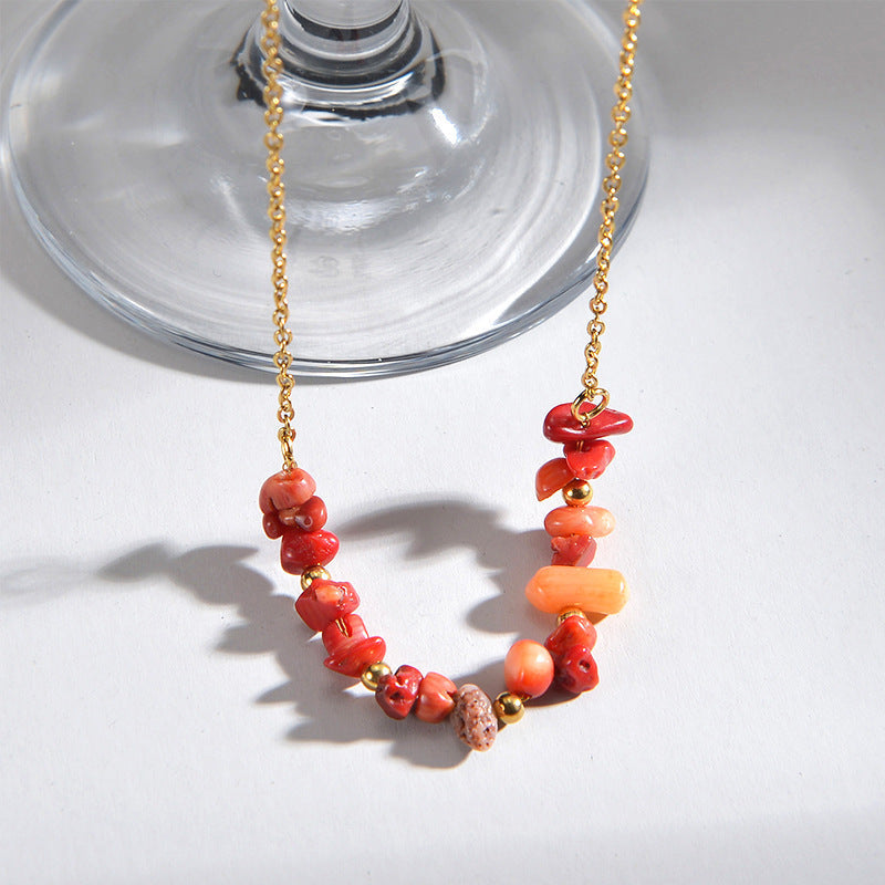 Coral Beaded Necklace