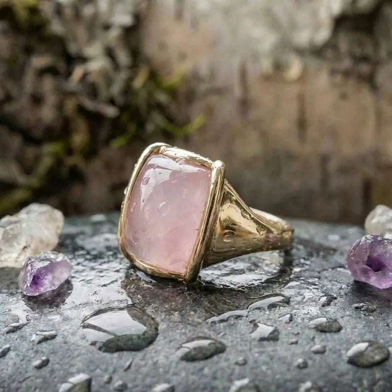 Elegant Pink Stone Ring