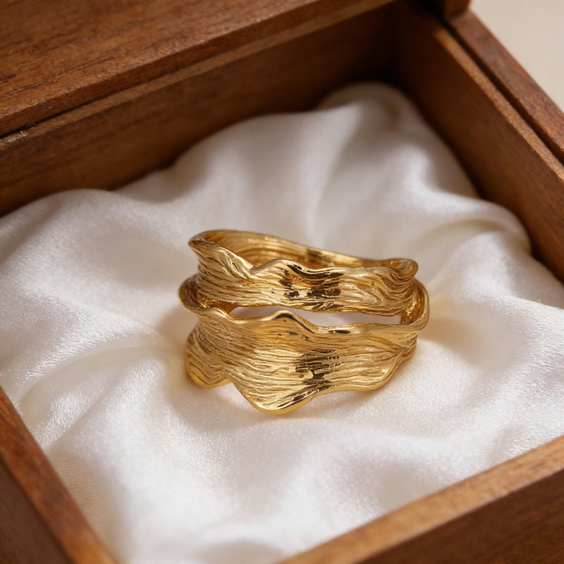 Textured Gold Ring