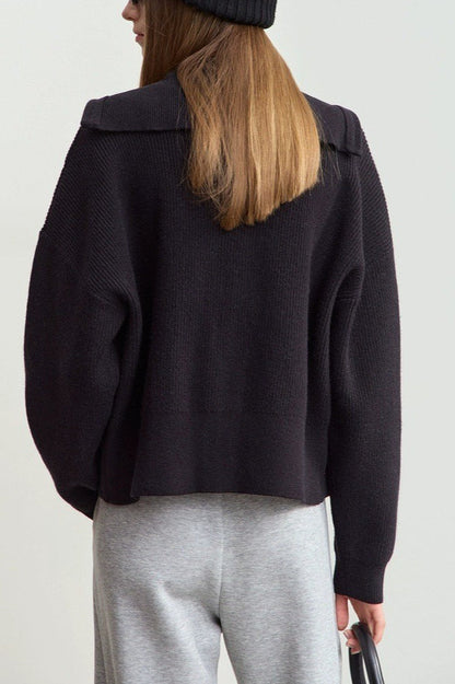 Slouchy High Neck Loose Sweater