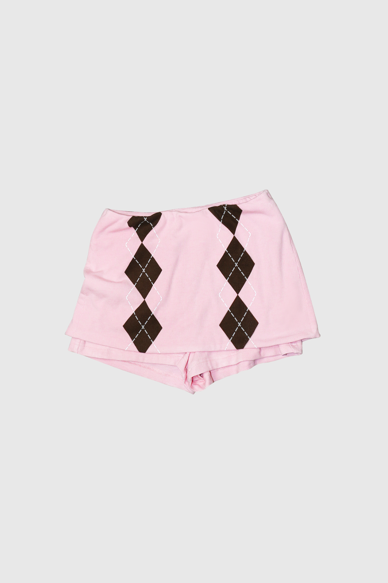 Wafaa Diamond Grid Long Sleeve Pants Set