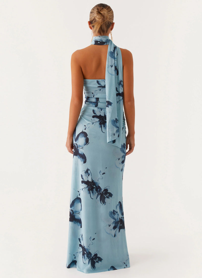 Songbird Maxi Dress - Blue Black