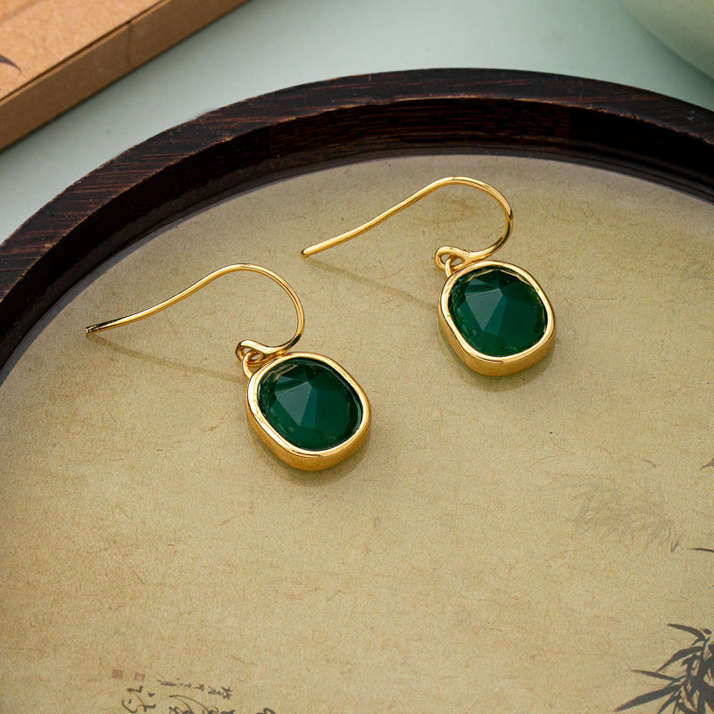 Elegant Green Onyx Earrings