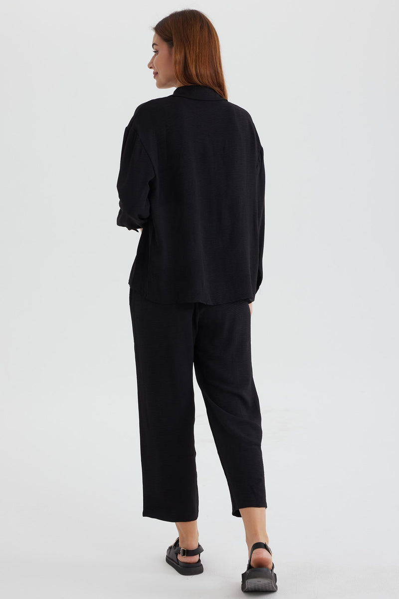 Long Sleeve Color Shirt Long Pants Set