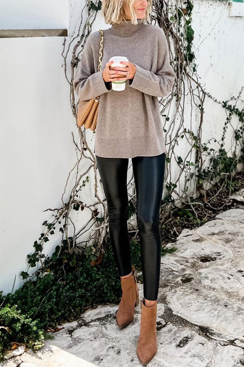 Moxidress Turtleneck Pullover Sweater