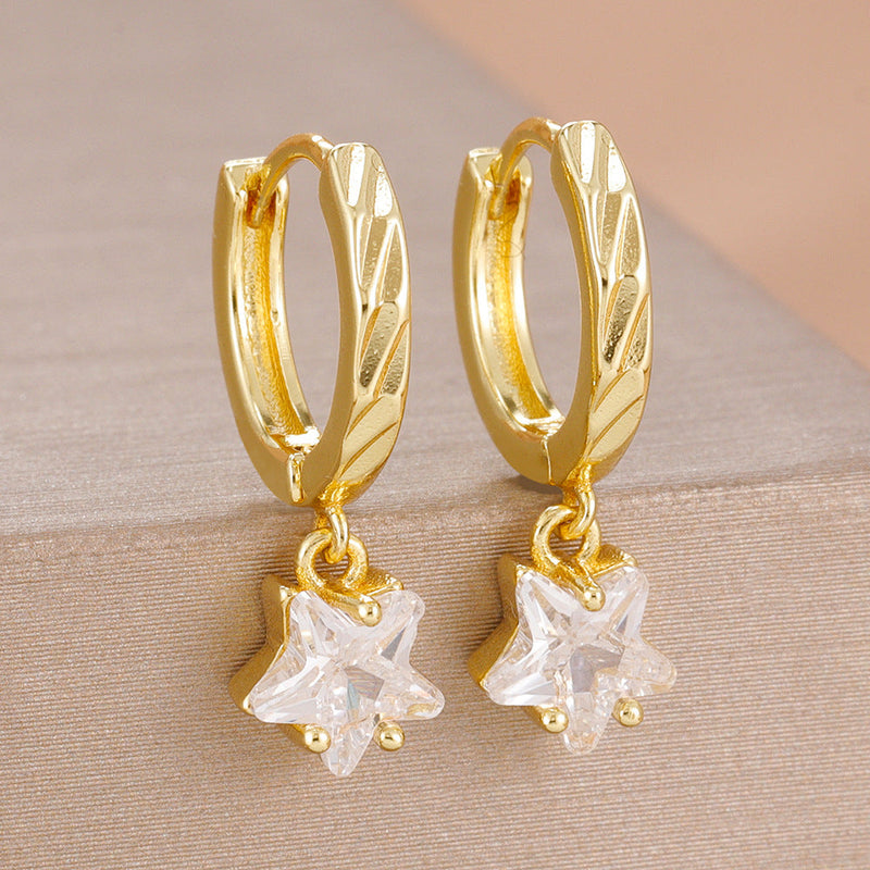 Classic Crystal Star Earrings