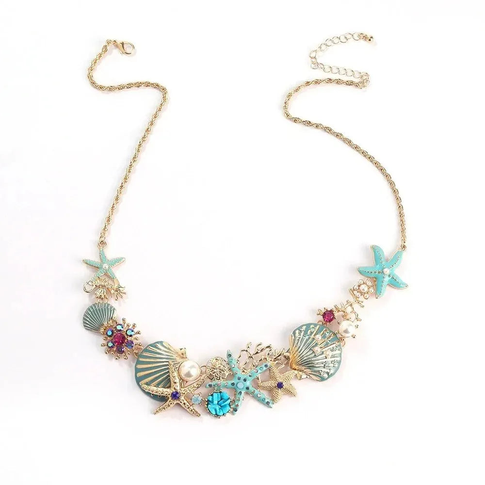 Elegant Turquoise Shell Necklace