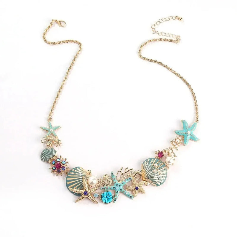 Elegant Turquoise Shell Necklace