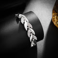 Vintage Silver Leaf Link