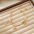 Elegant Pearl Gold Bracelet