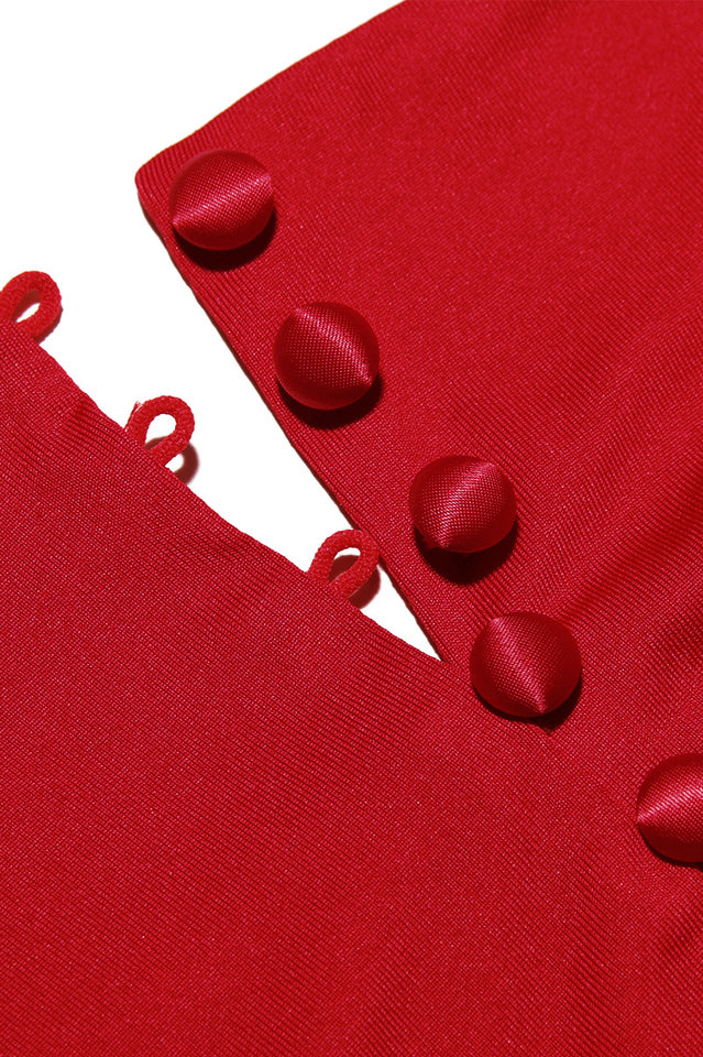 Lavele Red Bow Maxi Dress