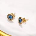 Evil Eye Gold Earrings
