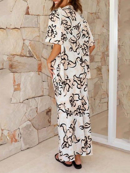 Botanical Print Loose Pants Set