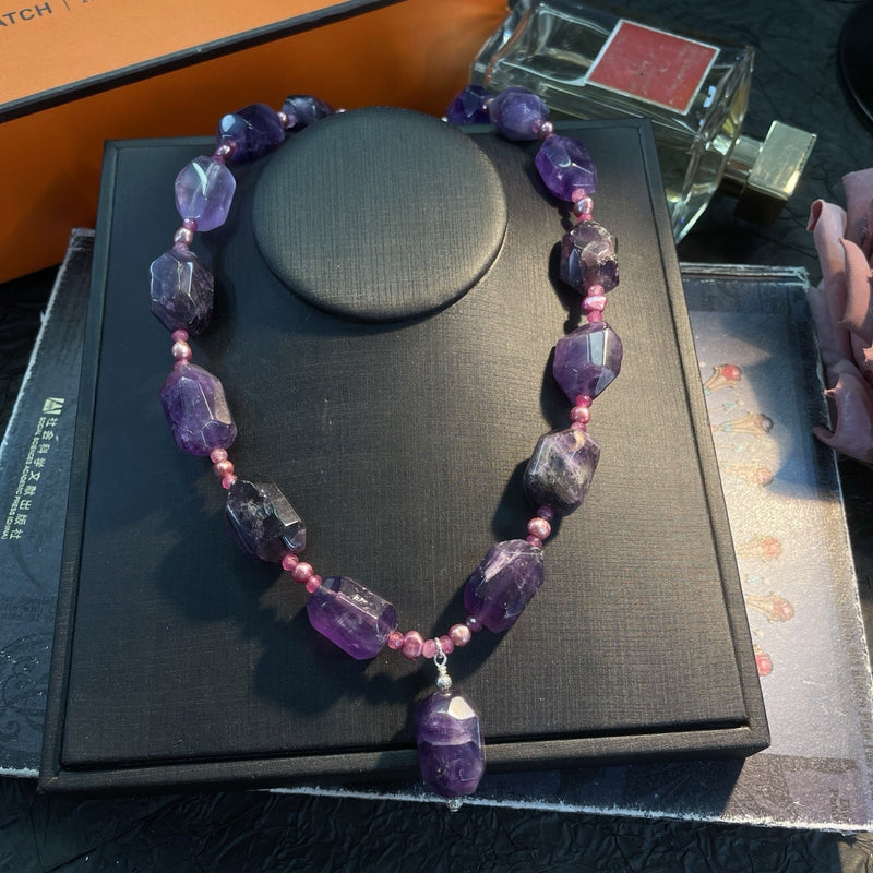 Amethyst Beaded Necklace