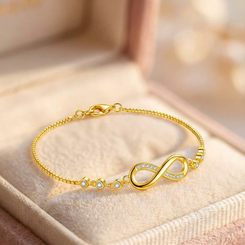 Adjustable Infinity Bracelet In Silver