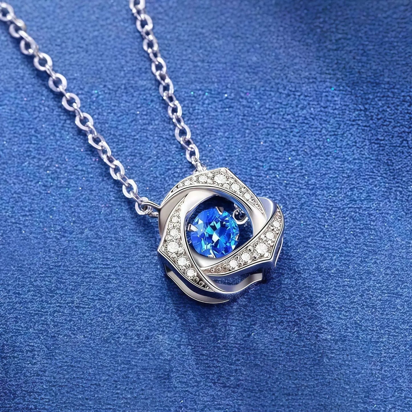 Elegant Blue Topaz Necklace