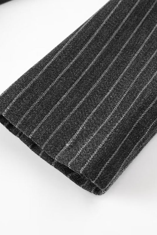 Knit Stripe Wool Blend Overcoat