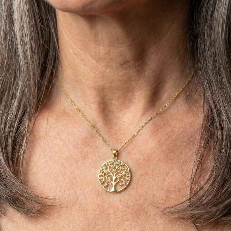 Roots Of Life Necklace In Gold