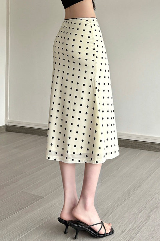 Polka Dot High Waist Bodycon Skirt