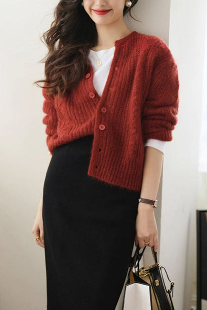 Relaxed Short Cardigan
