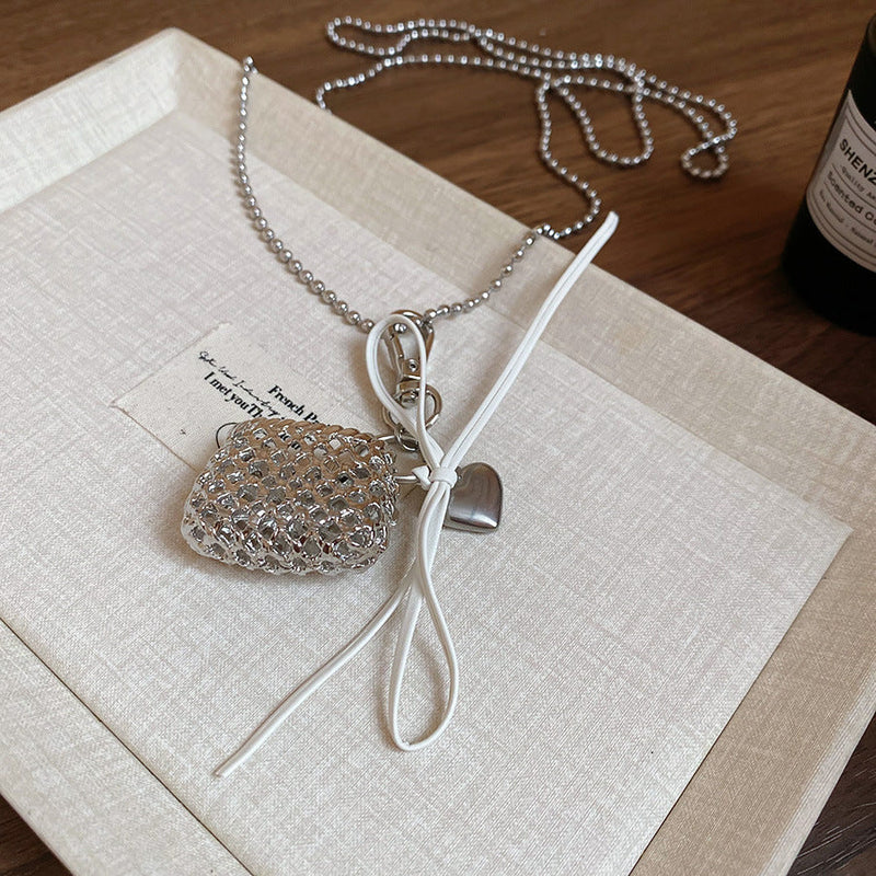 Elegant Silver Heart Necklace