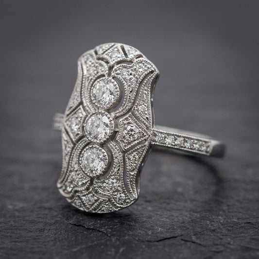 Vintage Brilliant Silver Ring