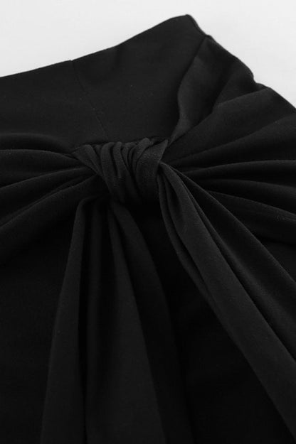 Satin Loose Mini Work Skirt