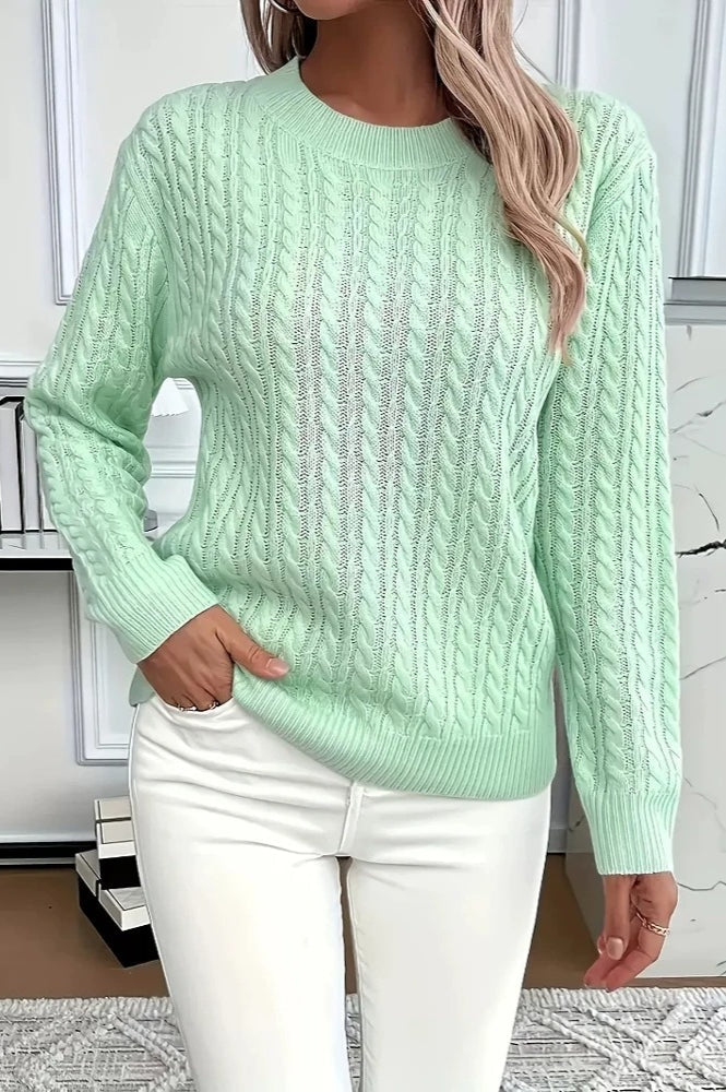 Round Neck Knit Sweater