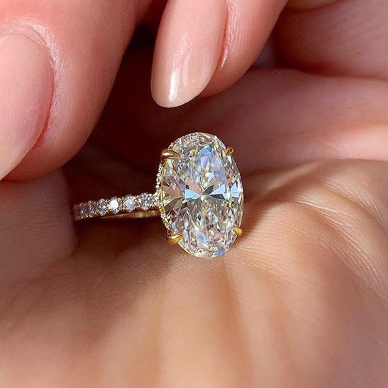 Elegant Oversized Oval Cut Ring