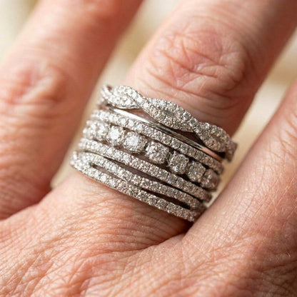 A Vintage Layered Zirconia Ring
