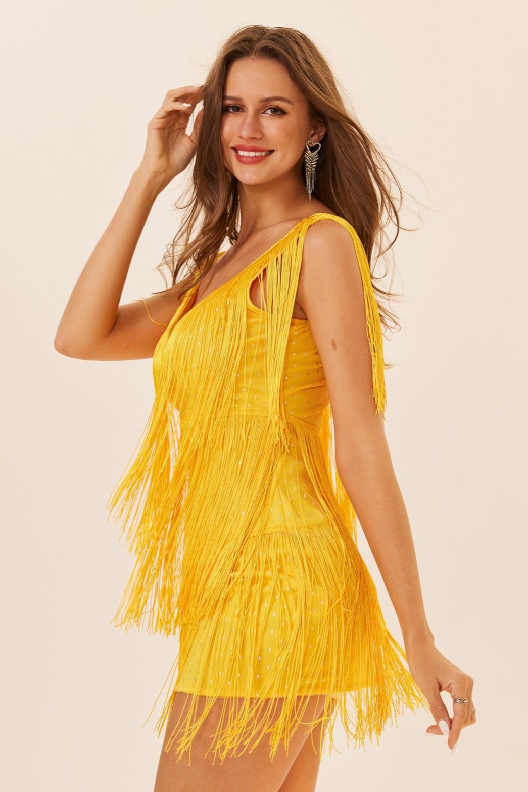 Sleeveless Tassel Mini Dress