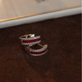 Elegant Ruby Diamond Earrings