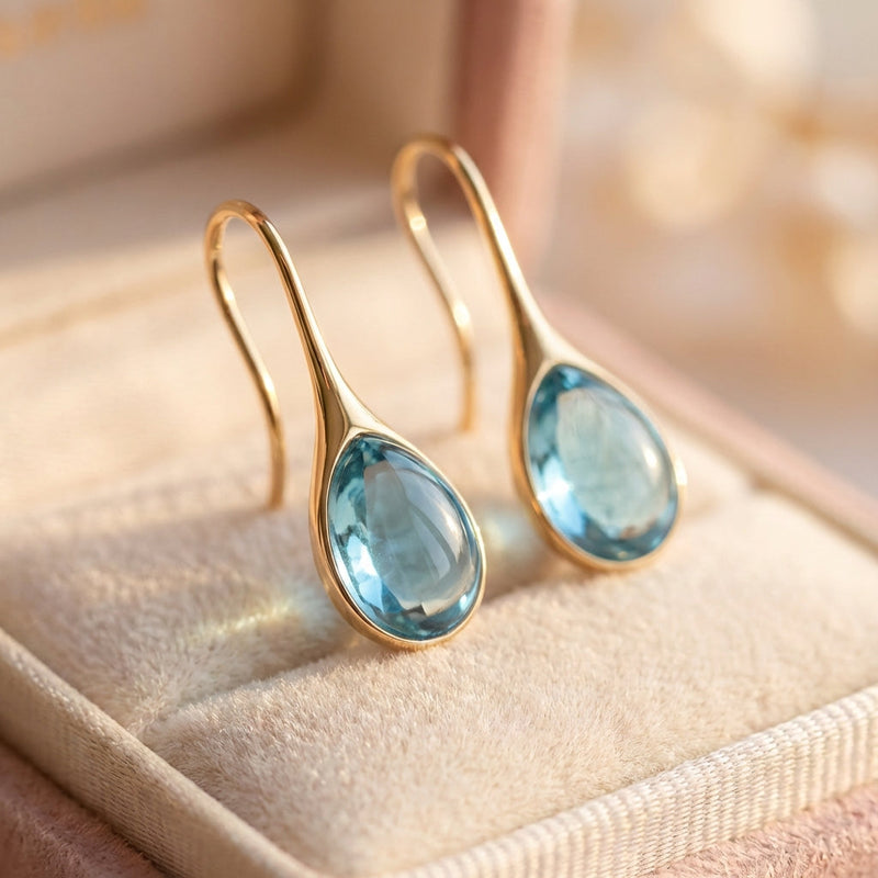 Crystal Drop Earrings In Gold And Silver