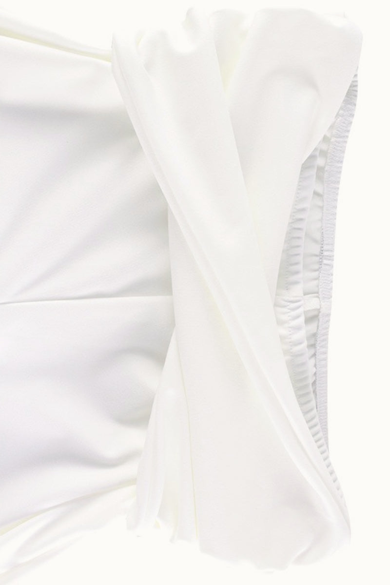 Strapless Crop Top Straight Leg Pants Set