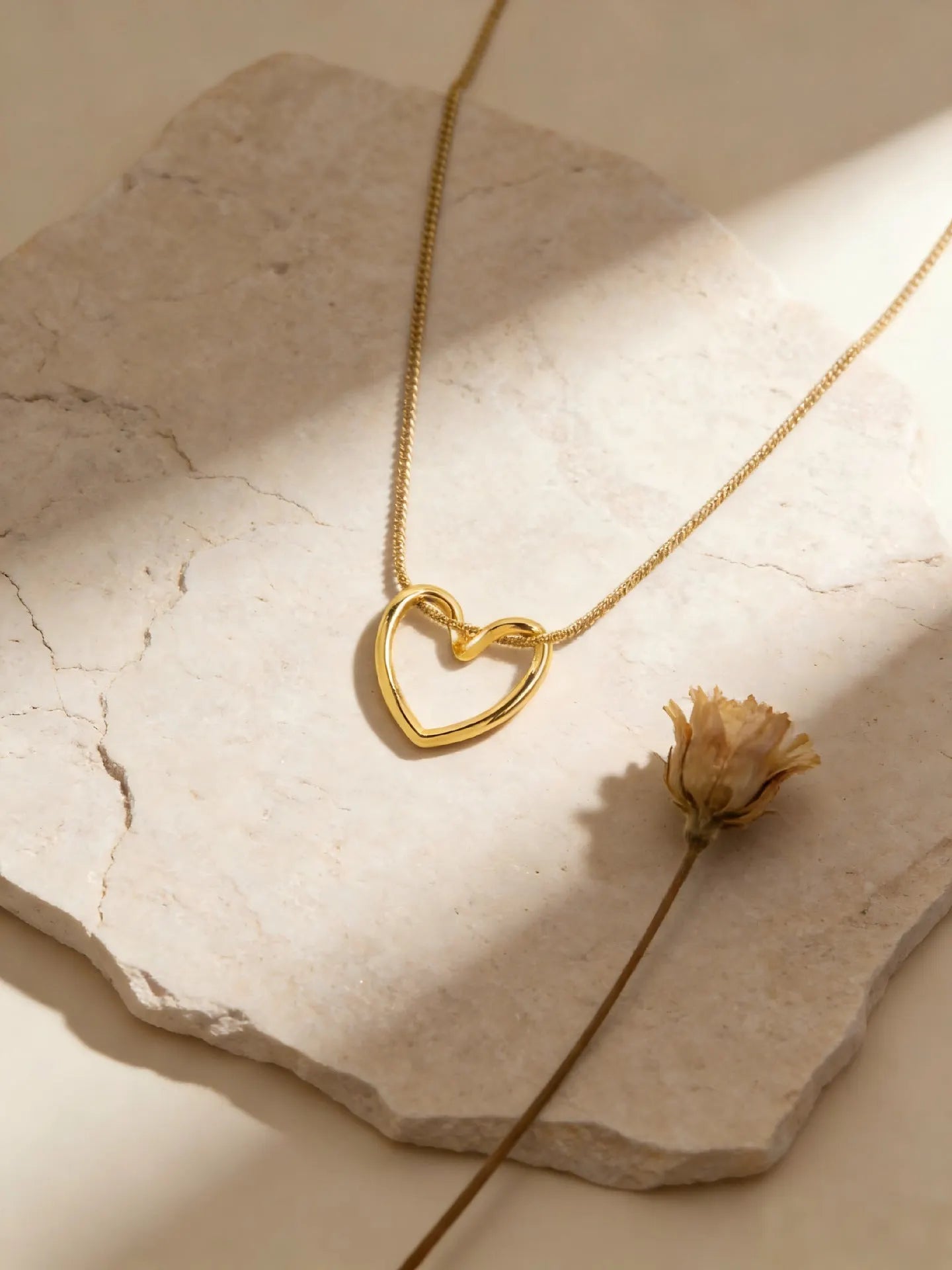 Minimalist Gold Heart Necklace