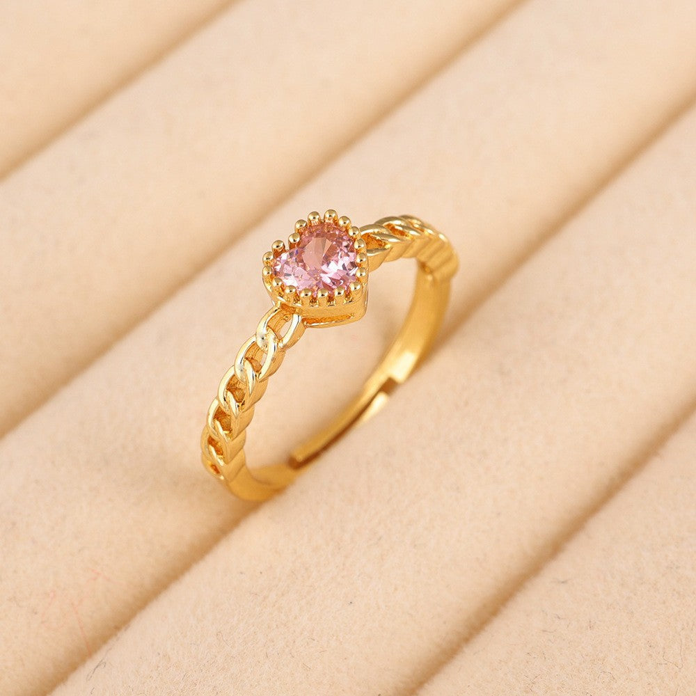 Elegant Pink Topaz Ring