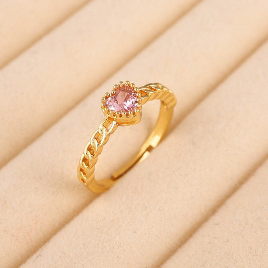 Elegant Pink Topaz Ring