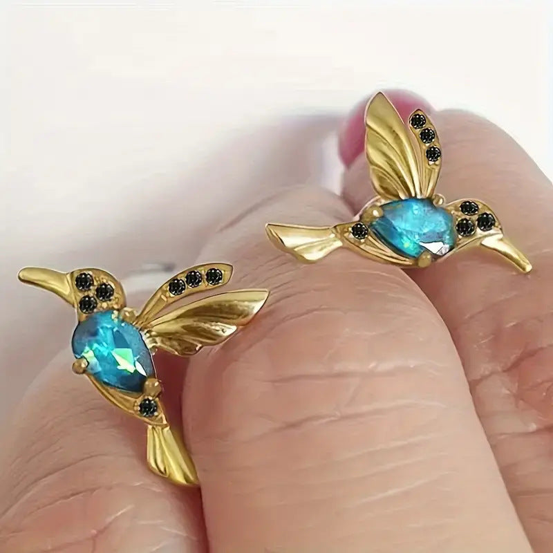 Elegant Blue Topaz Earrings