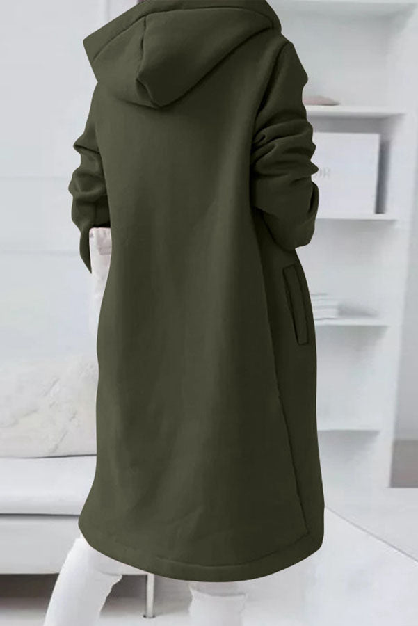 Juliana Color Zip Up Hooded Coat